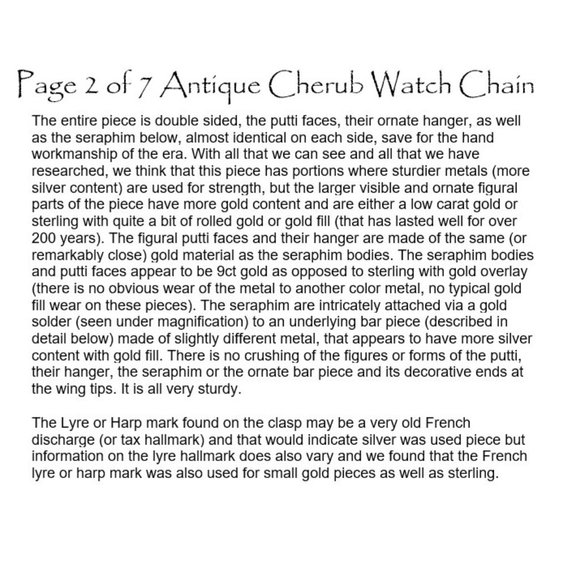 Antique Putti Cherub Seraphim Pocket Watch Chain - Picture 10 of 16